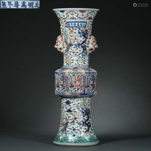 Ming Dynasty,Multicolored Flower Goblet