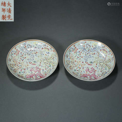 Qing Dynasty,Famille Rose Plate