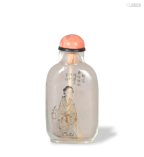 Chinese Inside-Painted Snuff Bottle by Zhou Leyuan