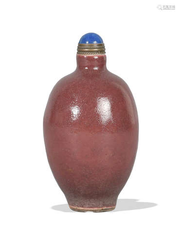 Chinese Red Glazed Snuff Bottle, 19th Century