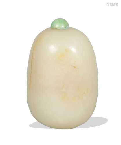 Chinese White Jade Snuff Bottle, 18th Century