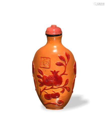 Chinese Peking Glass Snuff Bottle, 18th/19th Century