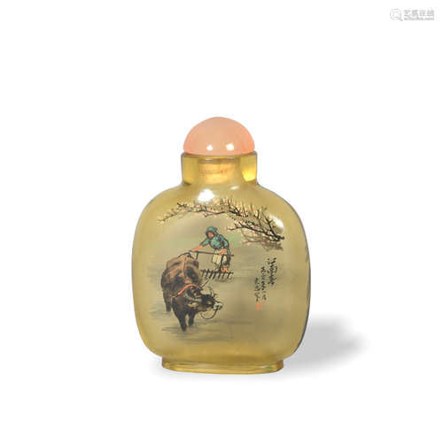 Chinese Inside-Painted Snuff Bottle by Zhang Guangzhong