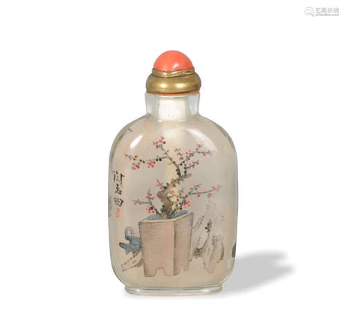 Inside-Painted Snuff Bottle by Yan Yutian