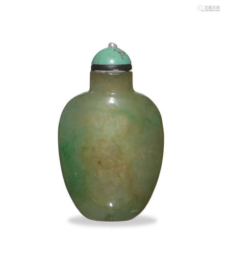 Chinese Jadeite Snuff Bottle, 19th Century