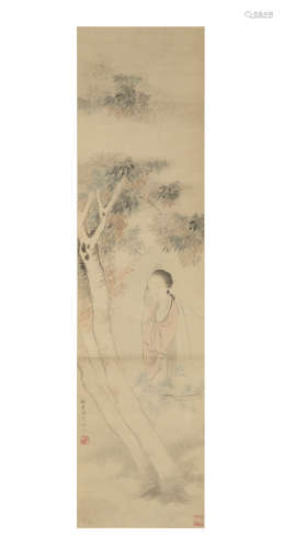 Chinese Painting of a Woman by Tang Luming