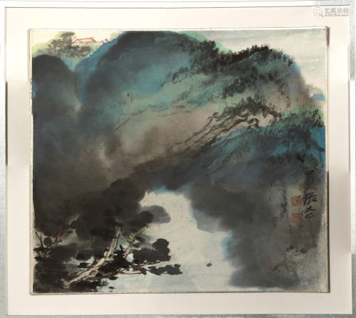 Chinese Painting of a Landscape by Zhang Daqian
