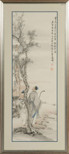 Chinese Painting of a Scholar by Wu Yun Shan Qiao