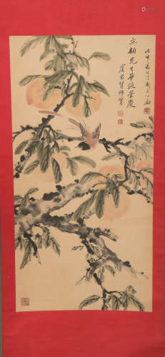 Chinese Painting by Zhou Shixin with Writing by Yu