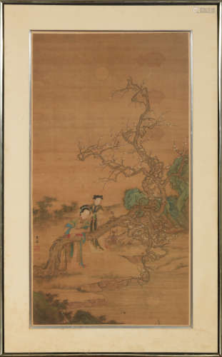 Chinese Painting of Two Women Attributed to Zhao Mengfu