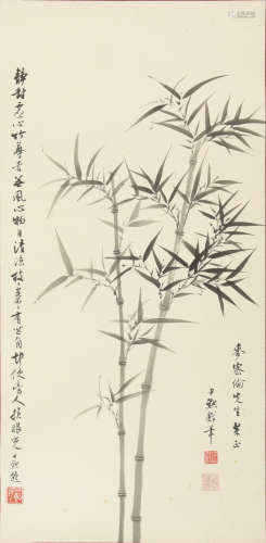 Chinese Bamboo Painting by Shen Yingmo for Mr. McMillen