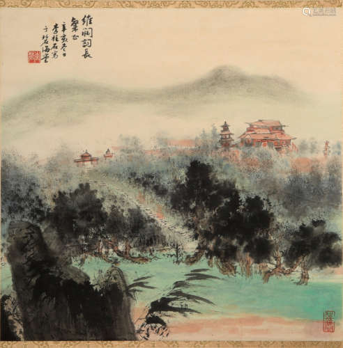 Chinese Landscape Painting by Li Zhushi