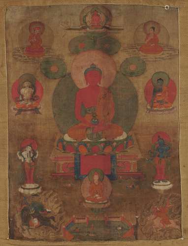 A PAINTING OF AMITABHA IN THE SUKHAVATI