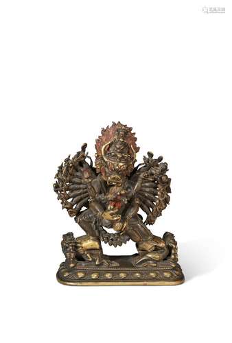 A SMALL BRONZE FIGURE OF VAJRABHAIRAVA