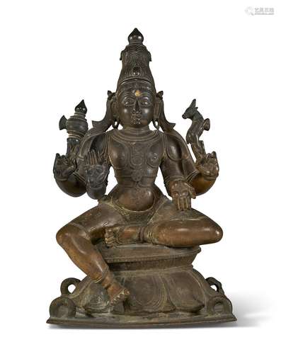 A BRONZE FIGURE OF SHIVA