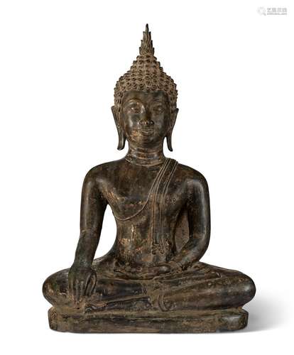 A BRONZE FIGURE OF BUDDHA