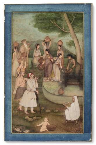 A PAINTING OF WOMEN AT THE WELL