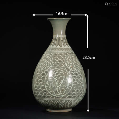 Goryeo porcelain jade pot spring bottle     高丽瓷玉壶春瓶