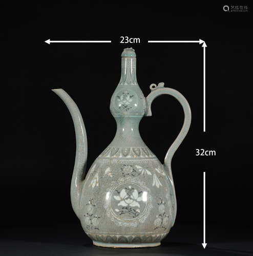 Goryeo porcelain gourd pot   高丽瓷葫芦壶