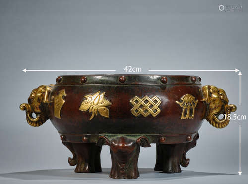 Elephant ear incense burner  象耳大香炉