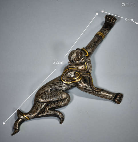 Tso gold and silver ape with hooks     措金银猿猴带钩