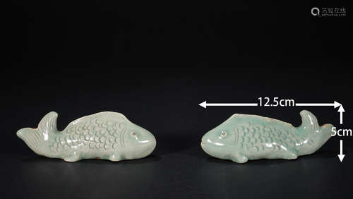 Celadon fish-shaped water droplets  青瓷鱼形水滴