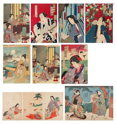 Toyohara Kunichika (1835-1900), Utagawa Kunisada (1786-1865)...