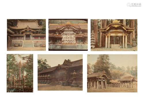 Six Japanese Hand Tinted Photographs Average image: 11 x 14 ...