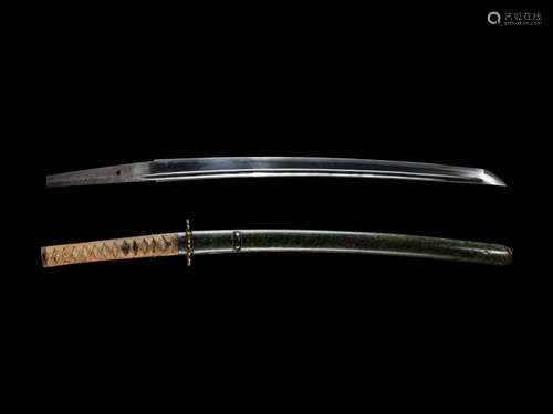 A Wakizashi Length of blade 20 1/4 in., 51.43 cm.