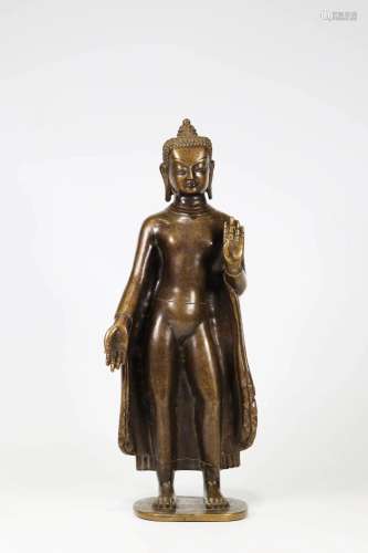 Gilt Bronze Figure of Standing Buddha