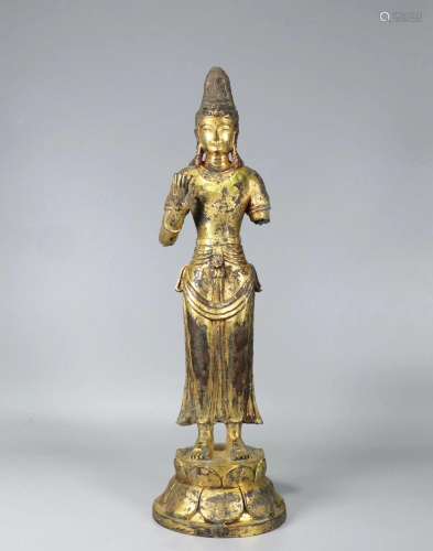 Gilt Bronze Figure of Shakyamuni
