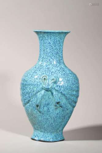 Robins Egg Glaze Wrapped Vase