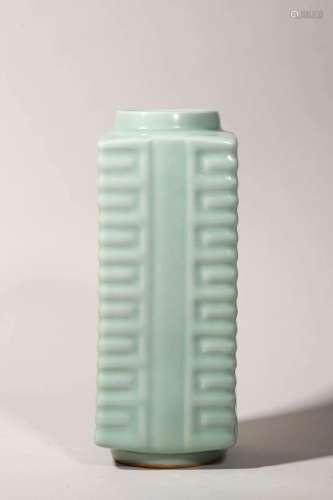 Celadon Glaze Cong-Form Vase