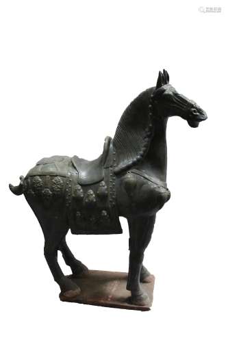 A Pottery Horse Statue A Pottery Horse Statue. Height: 43&qu...