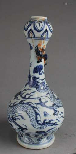 Chinese Blue & White 'Onion Head' Vase Chinese...