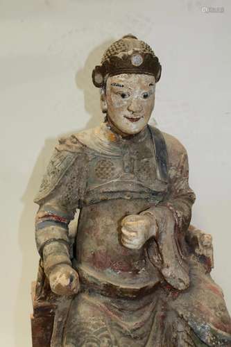 Antique Chinese Clay Sculpture, early Ming Dynasty Antique C...