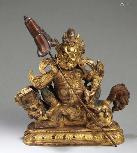 Chinese Gilt Bronze Bodhisattva Statue Chinese Gilt Bronze B...