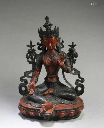 A Bronze Bodhisattva Statue A Bronze Bodhisattva Statue. Hei...