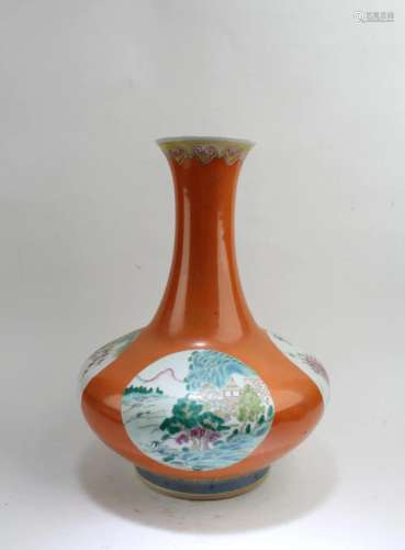 Chinese Porcelain Vase Chinese Porcelain Vase. Height: 14&qu...