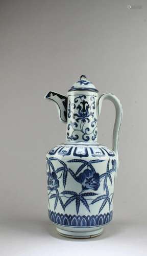 Chinese Blue & White Porcelain Teapot with Lid Chinese B...