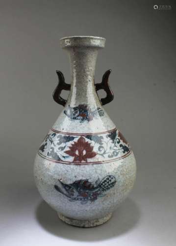 Chinese Crackleware Glazed Vase Chinese Crackleware Glazed V...