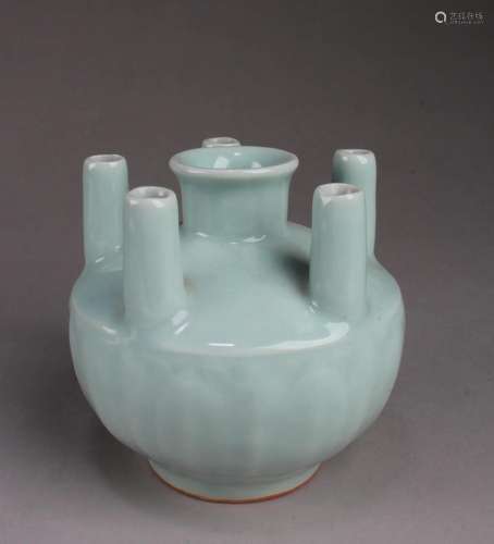 Chinese Longquan 'Six-Mouth' Vase Chinese Longquan...