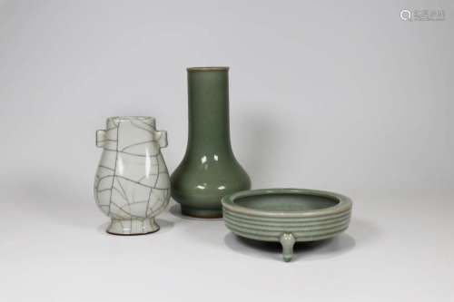 Set of Ceramic Vases and Censer