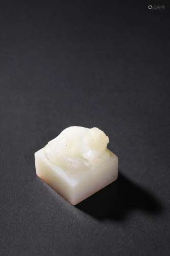 Carved White Jade Seal