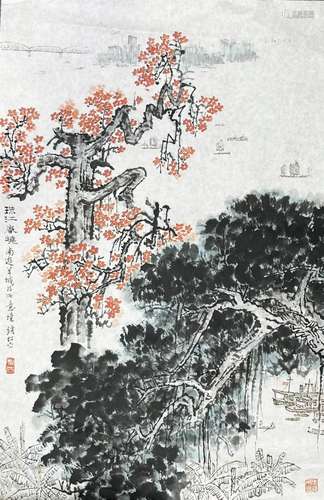 Qian Songyan, Chinese Landscape Painting On Paper