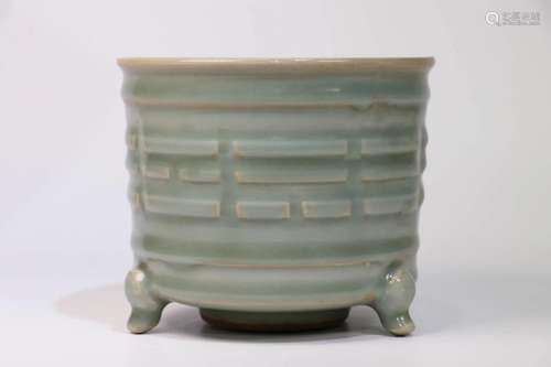 Longquan Kiln Celadon Glaze Trigram Censer