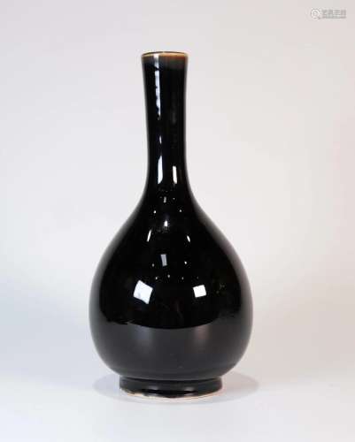 Black Glaze Guanyin-Form Vase