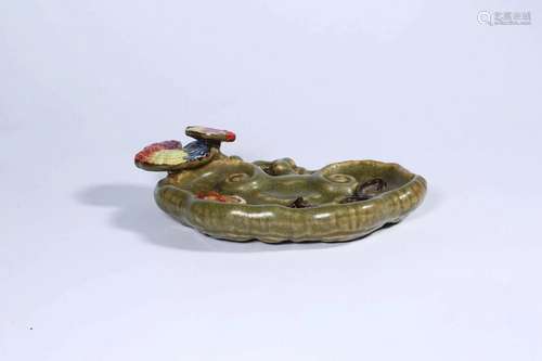 Aubergine Glaze Lingzhi-Shape Washer, Qianlong Mark