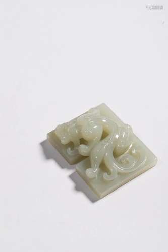 White Jade Chi-Dragon Pakua Paper Weight