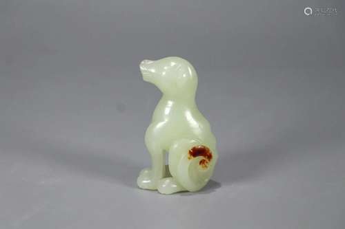 Carved White Jade Hound